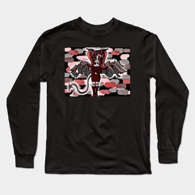 Demon Long Sleeve T-Shirt by Aquafox9999